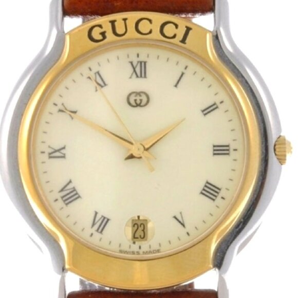 Gucci 8000M Gold & Silver Swiss Made Timepiece - Picture 2 of 16